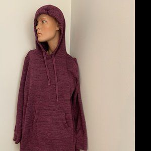 Motherhood Maternity Burgundy Spacedye Hoodie | Size L